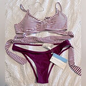 NWT Size S violet cupshe bikini